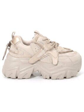NEW BERNESS BLOOM Beige Platform Sneakers